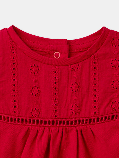 Red Cotton T-shirt/Bodysuit