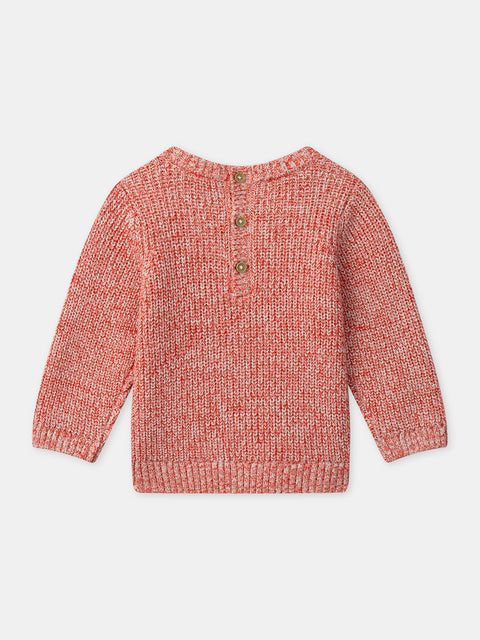 Red Teddy Bear Applique Cotton Jumper