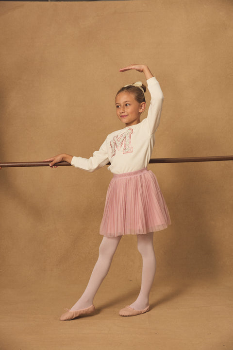 Pink Pleated TulleSkirt