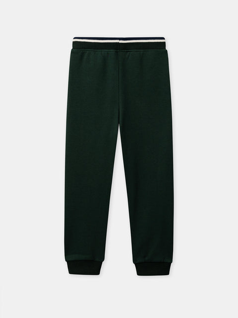 Green Cotton Fleece Joggers