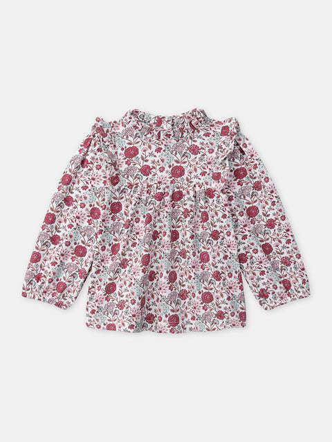 Floral Print Cotton T-shirt