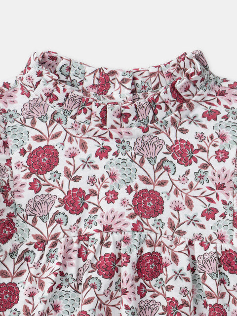Floral Print Cotton T-shirt