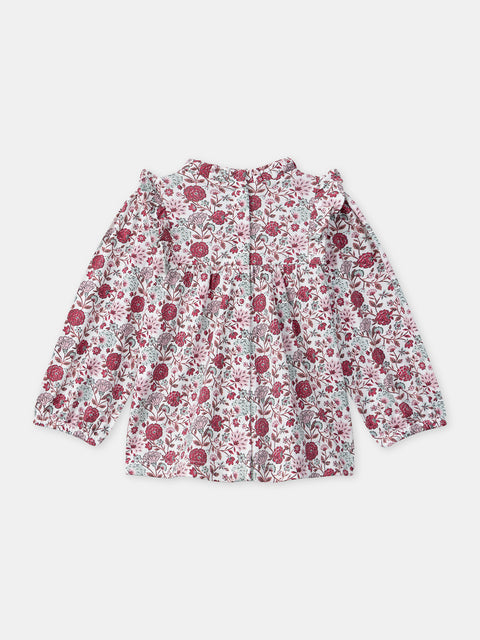 Floral Print Cotton T-shirt