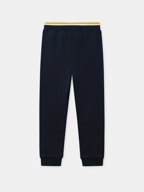 Navy Cotton Fleece Joggers