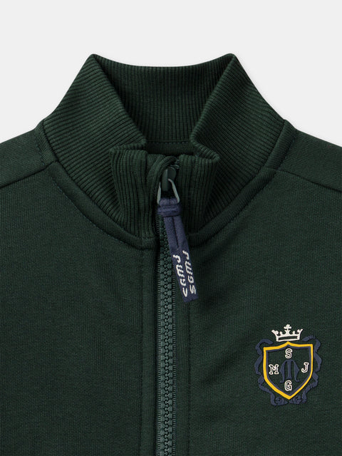 Green Cotton Fleece Sweatshirt