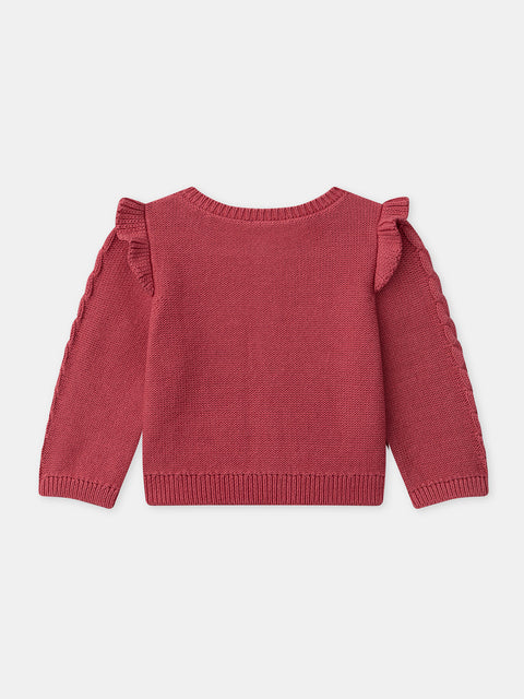 Raspberry Pink Cotton Cardigan
