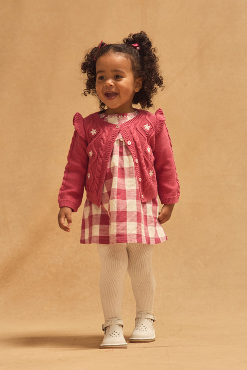 Raspberry Pink Cotton Cardigan