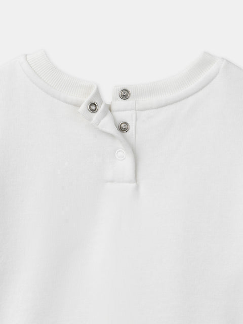 Cream Cotton Fleece Sweatshirt