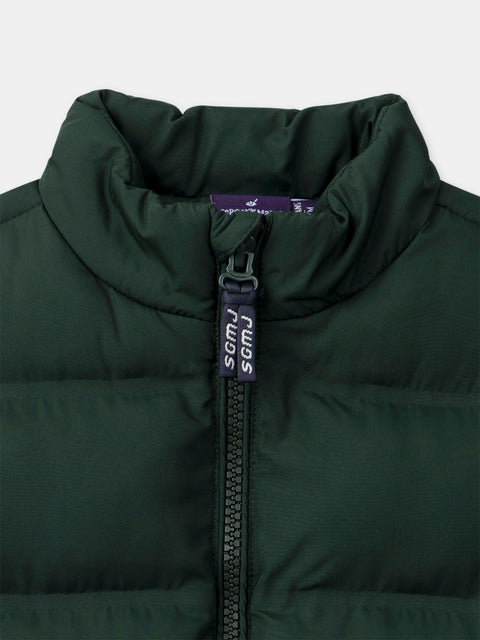 Lined Green Sleeveless Jacket