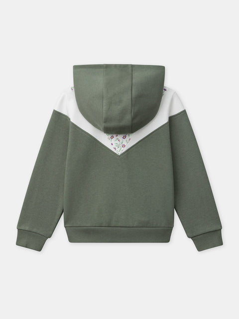 Khaki Green Cotton Fleece Hoodie