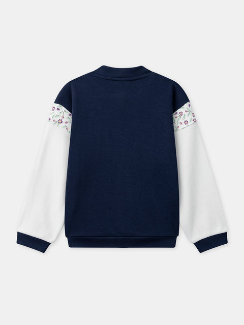 Navy Cotton Fleece Sweatshirt