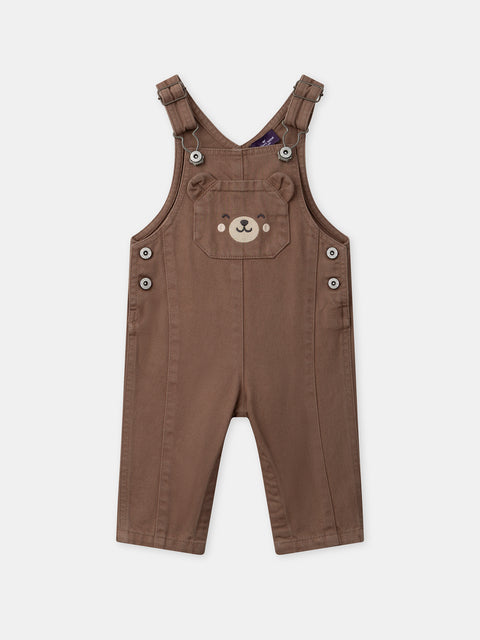 Brown Cotton Dungarees