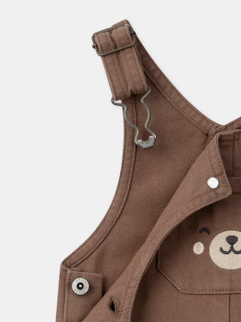 Brown Cotton Dungarees