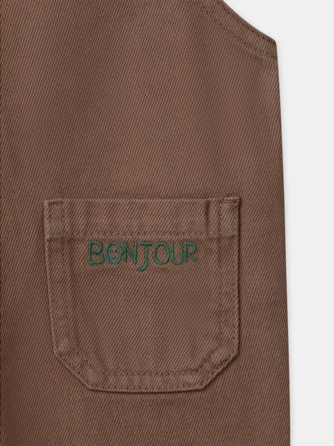 Brown Cotton Dungarees