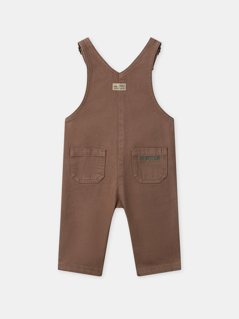 Brown Cotton Dungarees