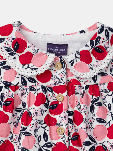 Apple Print Cotton Blouse