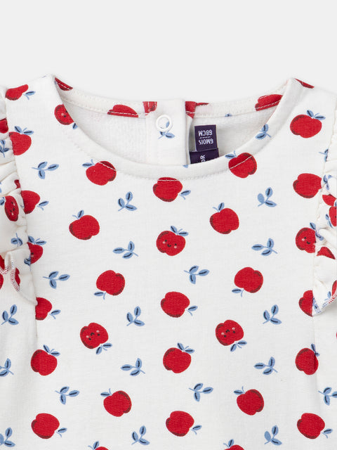 Apple Print Top With Leggings
