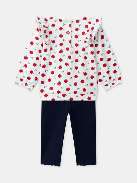 Apple Print Top With Leggings