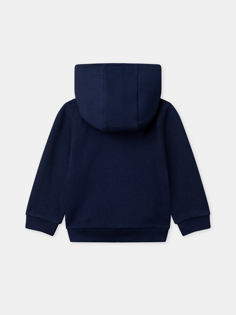 Navy Cotton Fleece Sweatshirt