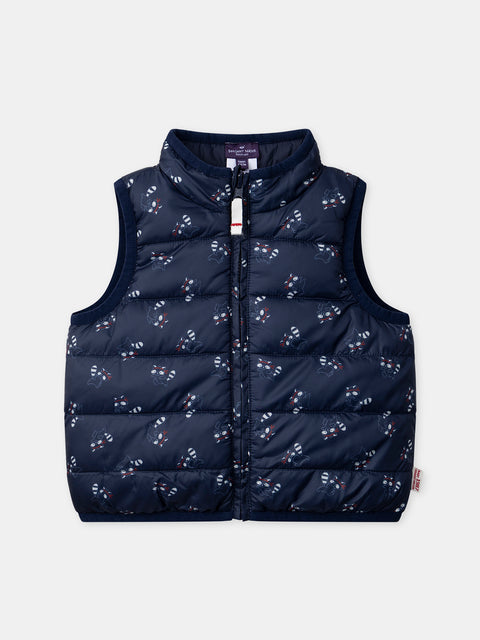Sleeveless Reversible Navy Jacket