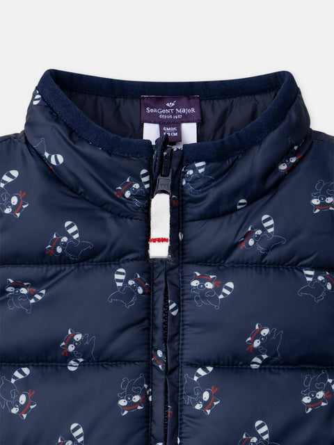 Sleeveless Reversible Navy Jacket