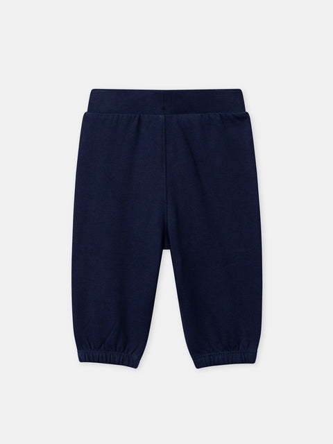 Navy Cotton Fleece Joggers