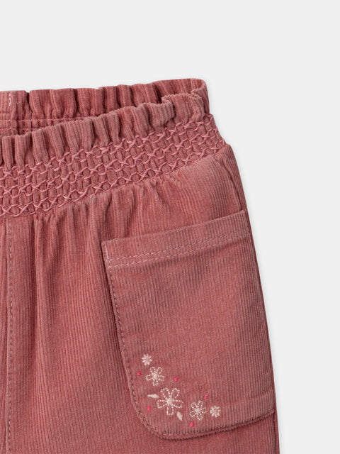 Lined Pink Corduroy Trousers