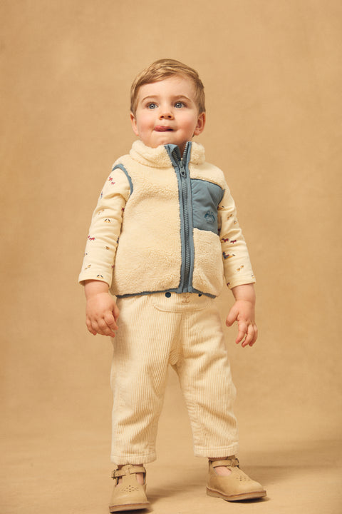 Cream Faux Sheepskin Gilet