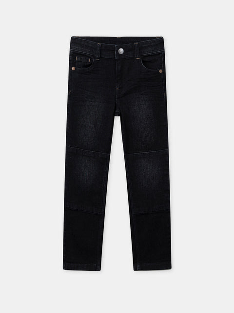5 Pocket Black Denim Jeans
