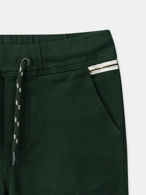 Dark Green Brushed Trousers