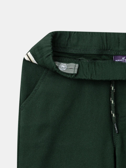Dark Green Brushed Trousers
