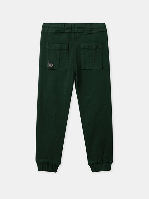 Dark Green Brushed Trousers