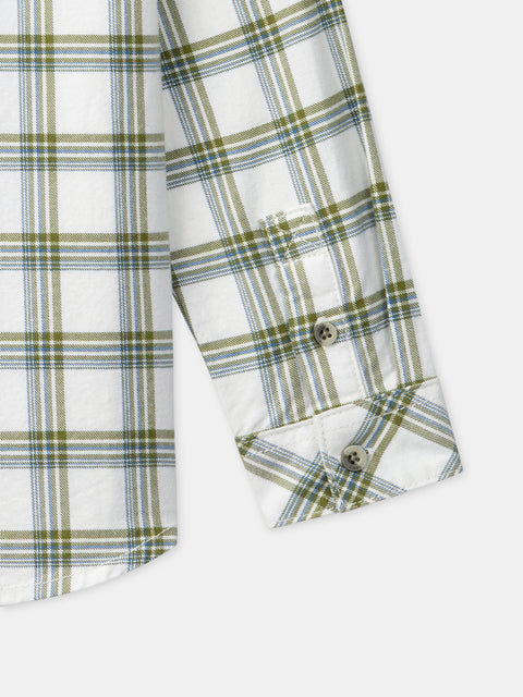 Green Check Brushed Cotton Shirt