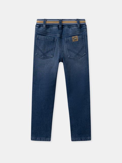 Blue Fleece Lined Denim Jeans