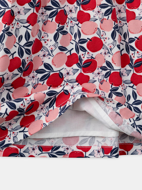 Lined Apple Print Dress