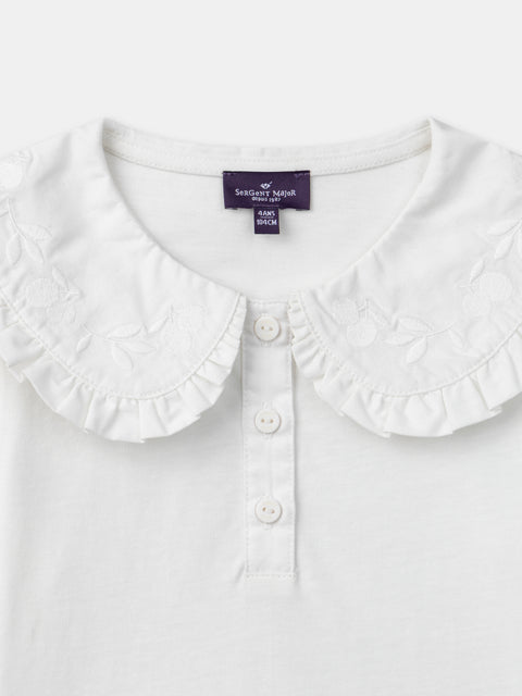 Cream Collared Cotton Blouse