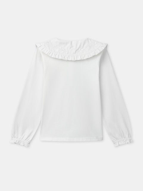 Cream Collared Cotton Blouse
