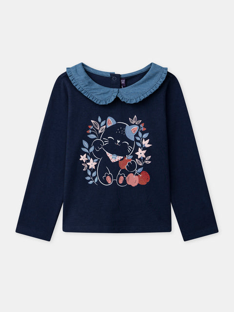 Navy Cotton T-shirt