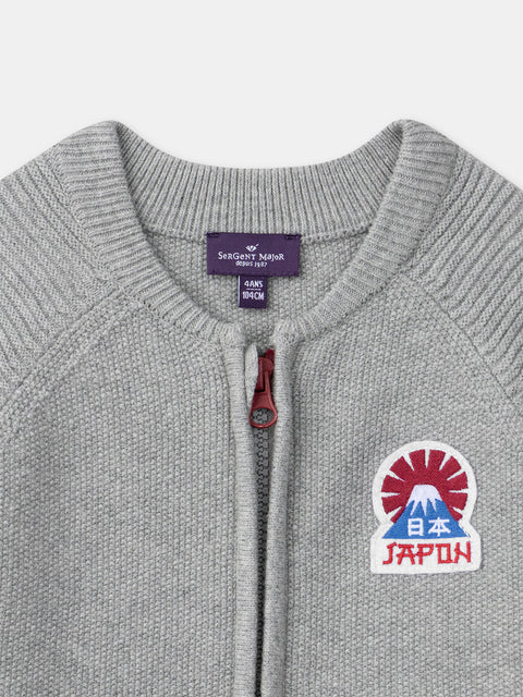 Grey Cotton Rich Cardigan