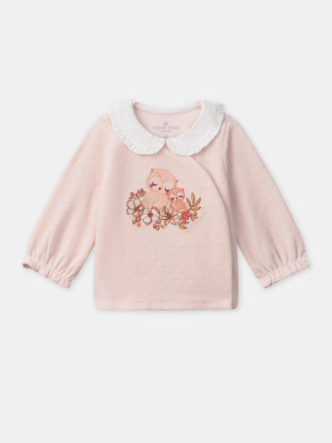 Newborn Pink Velour Pyjamas