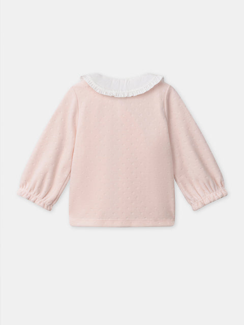 Newborn Pink Velour Pyjamas