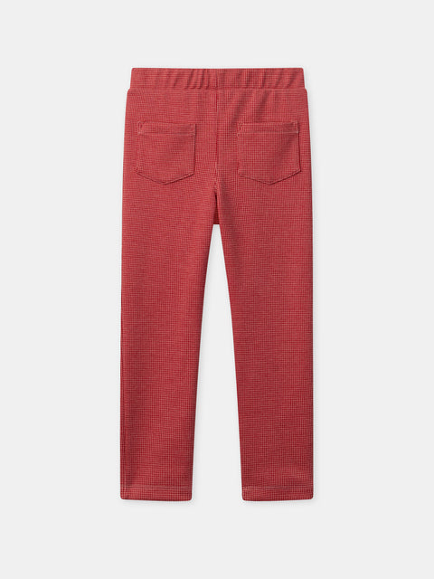 Pink Houndstooth Check Leggings