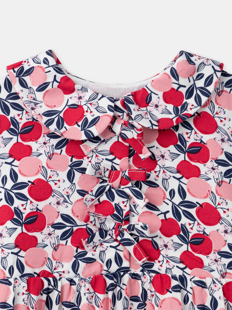 Apple Print Cotton Blouse
