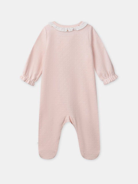 Newborn Pink Organic Cotton Sleepsuit