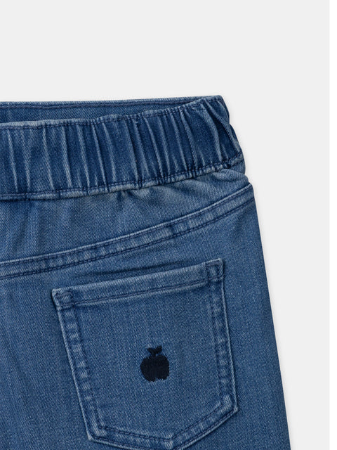 Pleated Denim Skort