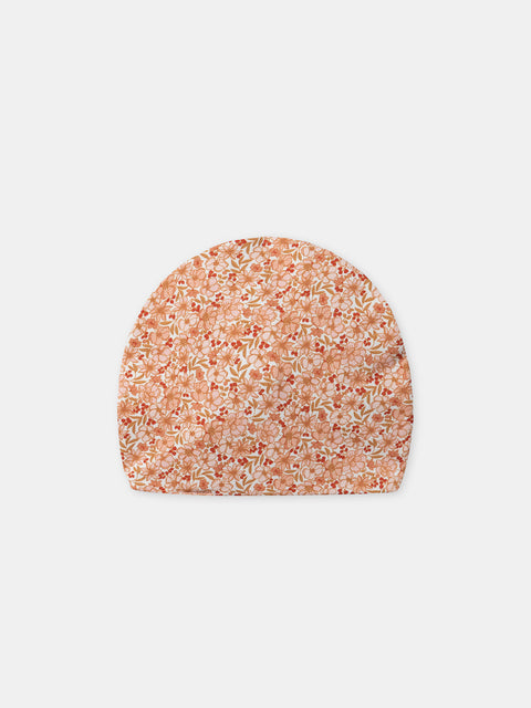 Newborn Floral Print Jersey Hat