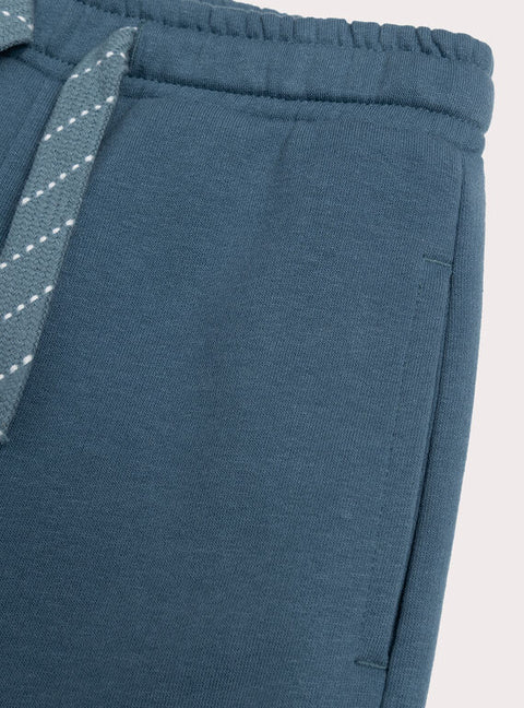 Blue Cotton Fleece Joggers