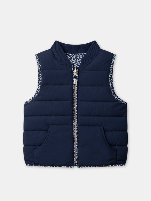 Navy Reversible Sleeveless Jacket