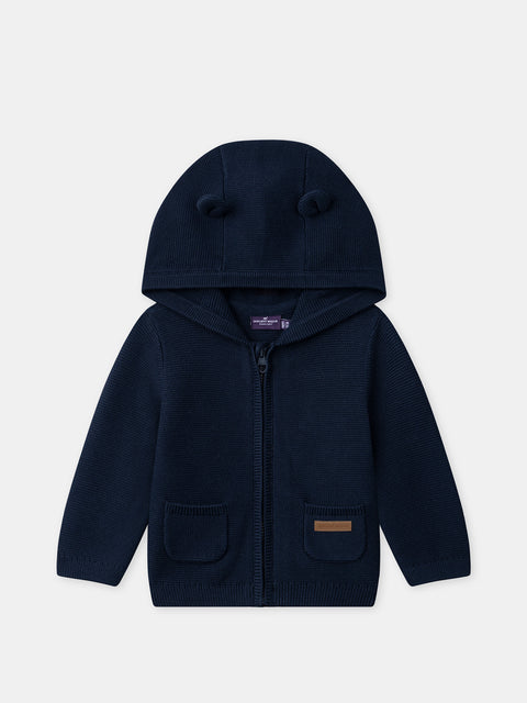 Navy Cotton Cardigan