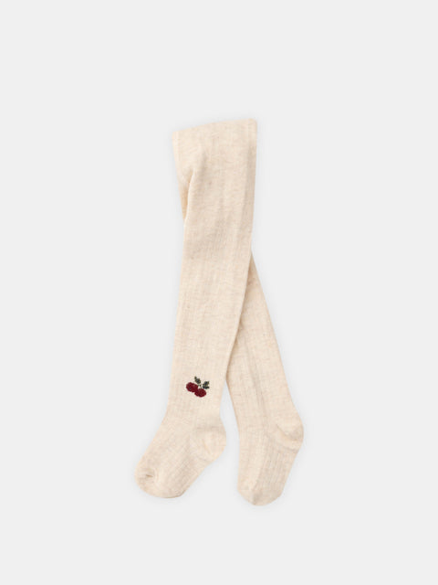 Beige Cotton Rich Tights